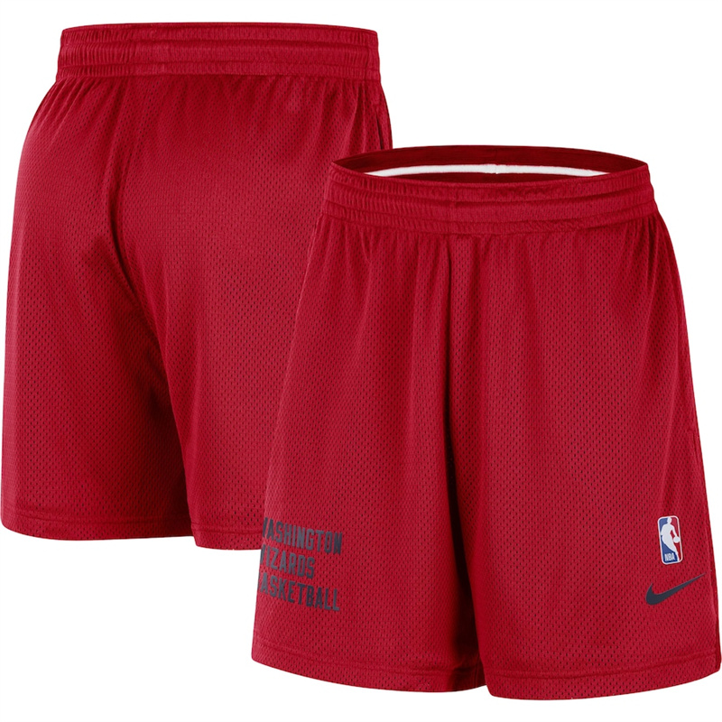 Men's Washington Wizards Red Warm Up Performance Practice Shorts(Run Small)